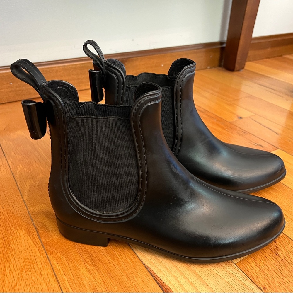 Catherine Malandrino Brielle Bow Ankle Rain Boot‎ Black Size 39